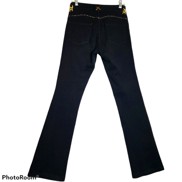 Caché Premium Gold Chain Embellished Bootcut Jeans - Picture 5 of 6